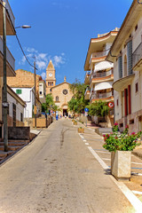 Fototapeta na wymiar Mare de Deu del Carme Kirche Porto Cristo Stadt Mallorca