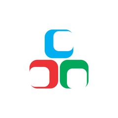 Triple C rotation logo letter design