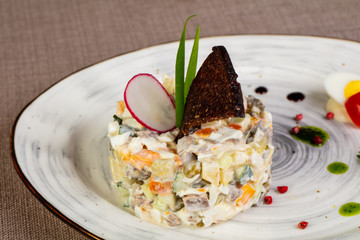 Russian traditional salad