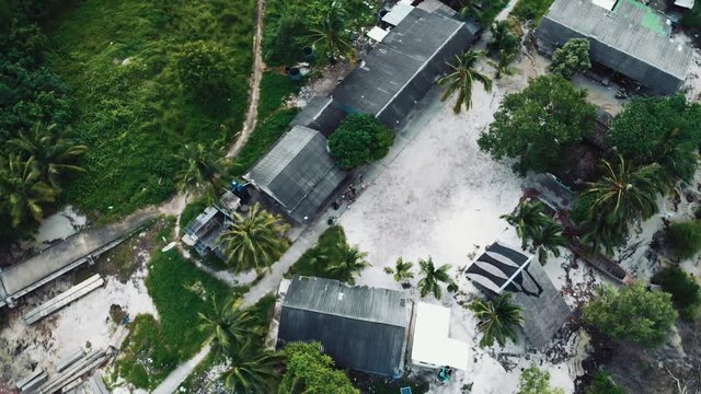 A small village on Thailand. Top view.