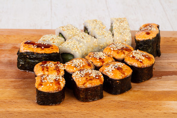 Traditional sushi set