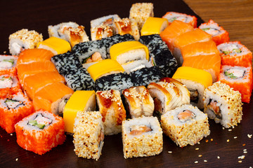 Delicious sushi roll set
