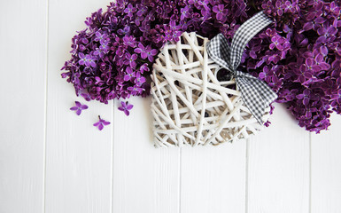 Lilac flowers on a table