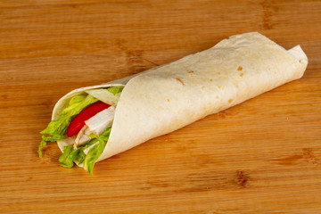 Tortilla with chicken