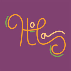 Hand drawn lettering isolated on  background