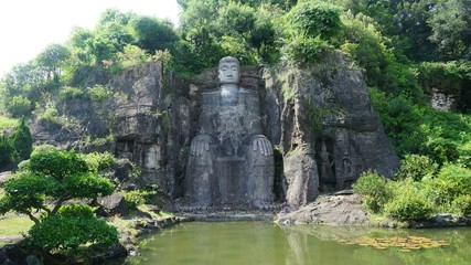big buddha on a hillside