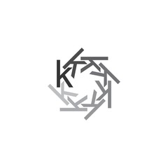 Rotation K letter logo