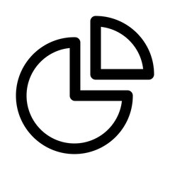 Pie Chart Interface UI UX Software App vector icon