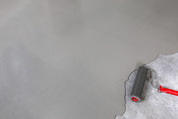 Fill screed floor repair and furnish, shallow dof