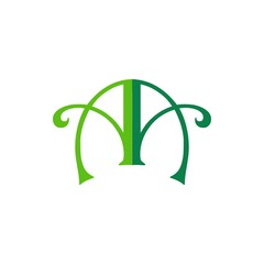 AA letter vintage logo