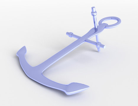 Archor icon concept. 3d  illlustration