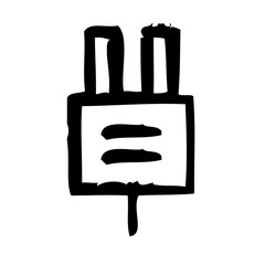 Plug Power Energy Force Electricity vector icon