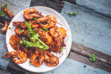 
Assam Prawn, ou Crevette Grillée à la Sauce Tamarin, Plat Malaisien