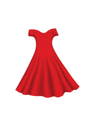 Red dress. vector illustration