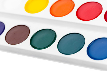 Set of watercolor paints