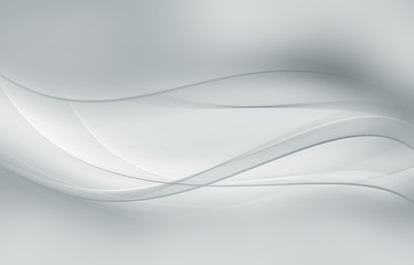 Abstract background with soft gray lines and waves. Fractal composition of lights
