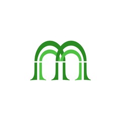 M logo letter design