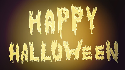 Lettering to celebrate Halloween with scary spreading slimy smeared letters glowing in the dark on a beautiful and terrible background. Use for poster, postcard, print and simply thematic decoration
