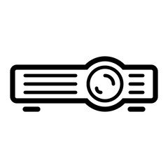 Projector Multimedia Media Technology Audio Video vector icon