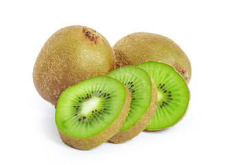 kiwi fruits isolated on white background