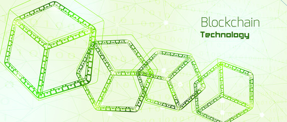 Blockchain technology concept.