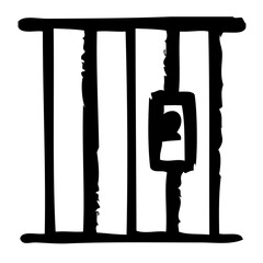 Prison Lawyer Judge Judgement Law vector icon