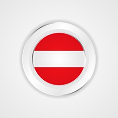 Austria flag in glossy vector icon.