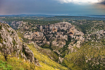 Fototapeta na wymiar Oriented Nature Reserve Cavagrande. Sicily, Italy.