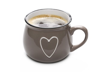 Cup of coffee isolated on white background