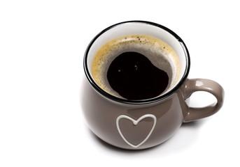 Cup of coffee isolated on white background