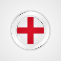 England flag in glossy vector icon.