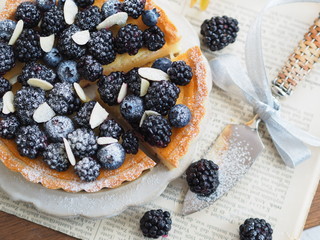 ブラックベリーのオシャレなタルト
