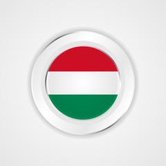 Hungary flag in glossy vector icon.