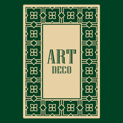 Art deco border frame
