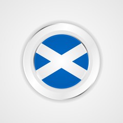Scotland flag in glossy vector icon.