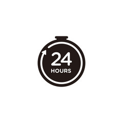 24 hours icon vector