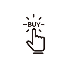 Click buy icon vector