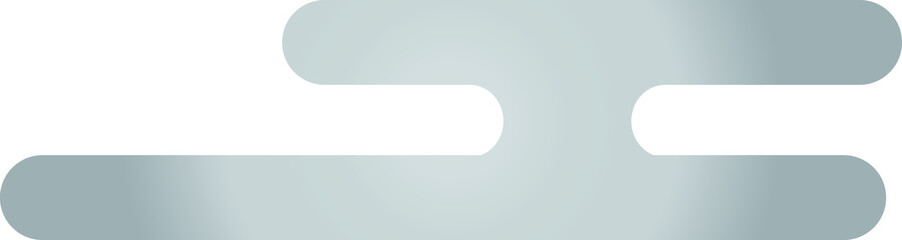 Silver Japanese style deformed cloud set