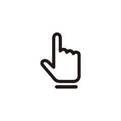 Hand cursor click icon symbol