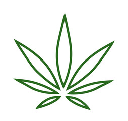 Cannabis Sign. Vector Leaf.