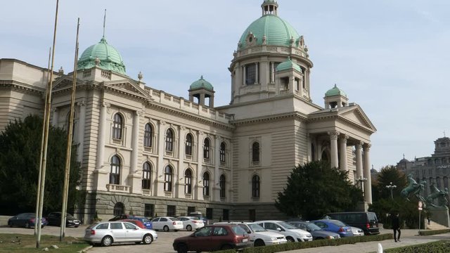 House of the National Assembly of Serbia (Serbian parliament building) in downtown, and is a landmark and tourist attraction. It was the seat of the Parliament of Yugoslavia. Belgrade 21 October 2017