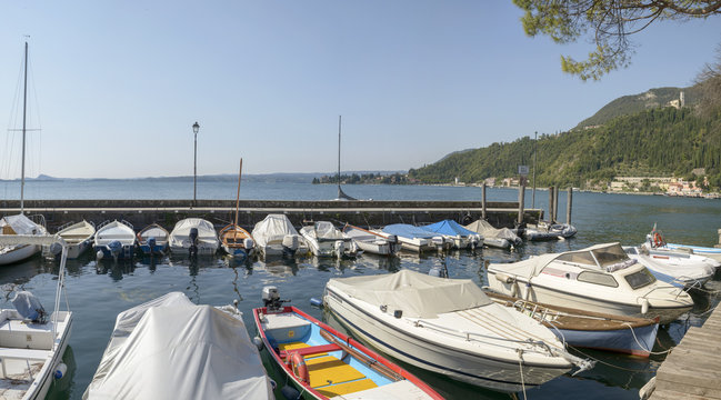leisure harbor on Garda lake, Toscolano-Maderno, Italy