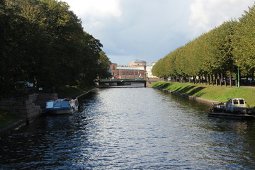 River,canal and bridge Saints Petersburg Russia