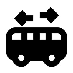 Shuttle Service Bus Vehicle Transportation vector icon