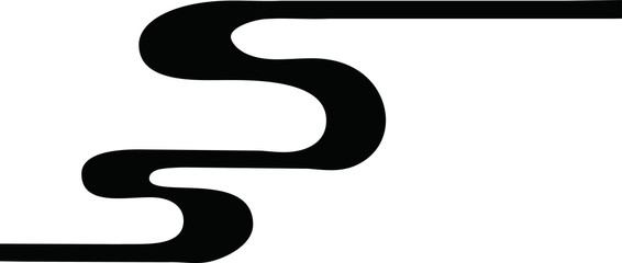 Naklejka premium Abstract curve design silhouette