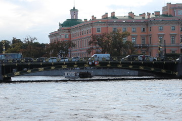 River , Canal and bridge in Saints Petersburg .Russia