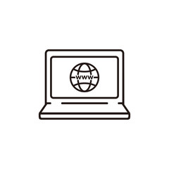 Laptop icon vector