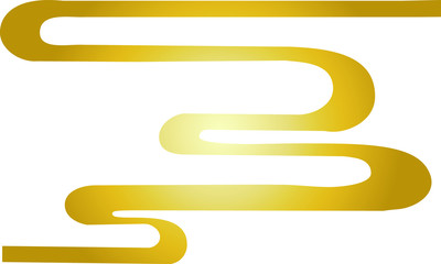 Gold Abstract curve design