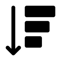 Sort Amount Down Application Web Interface Software vector icon