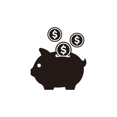 Piggy bank icon symbol